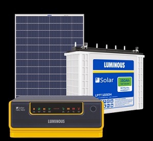 Luminous Solar Lighting System - 330w x 2 - 2 & 3 BHK - Off Grid 1 KW